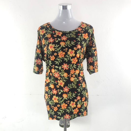 Blusa Negro de Flores Lula Roe