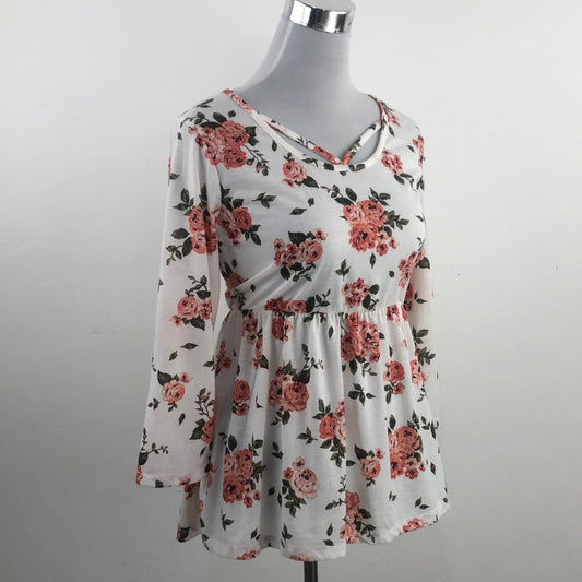 Blusa Blanco de  Flores Kristin Nicole