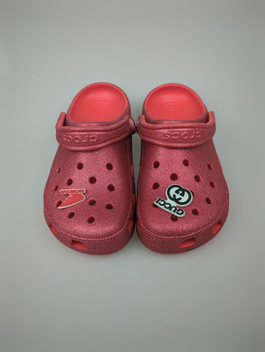 Sandalia Rojo de Brillo Crocs
