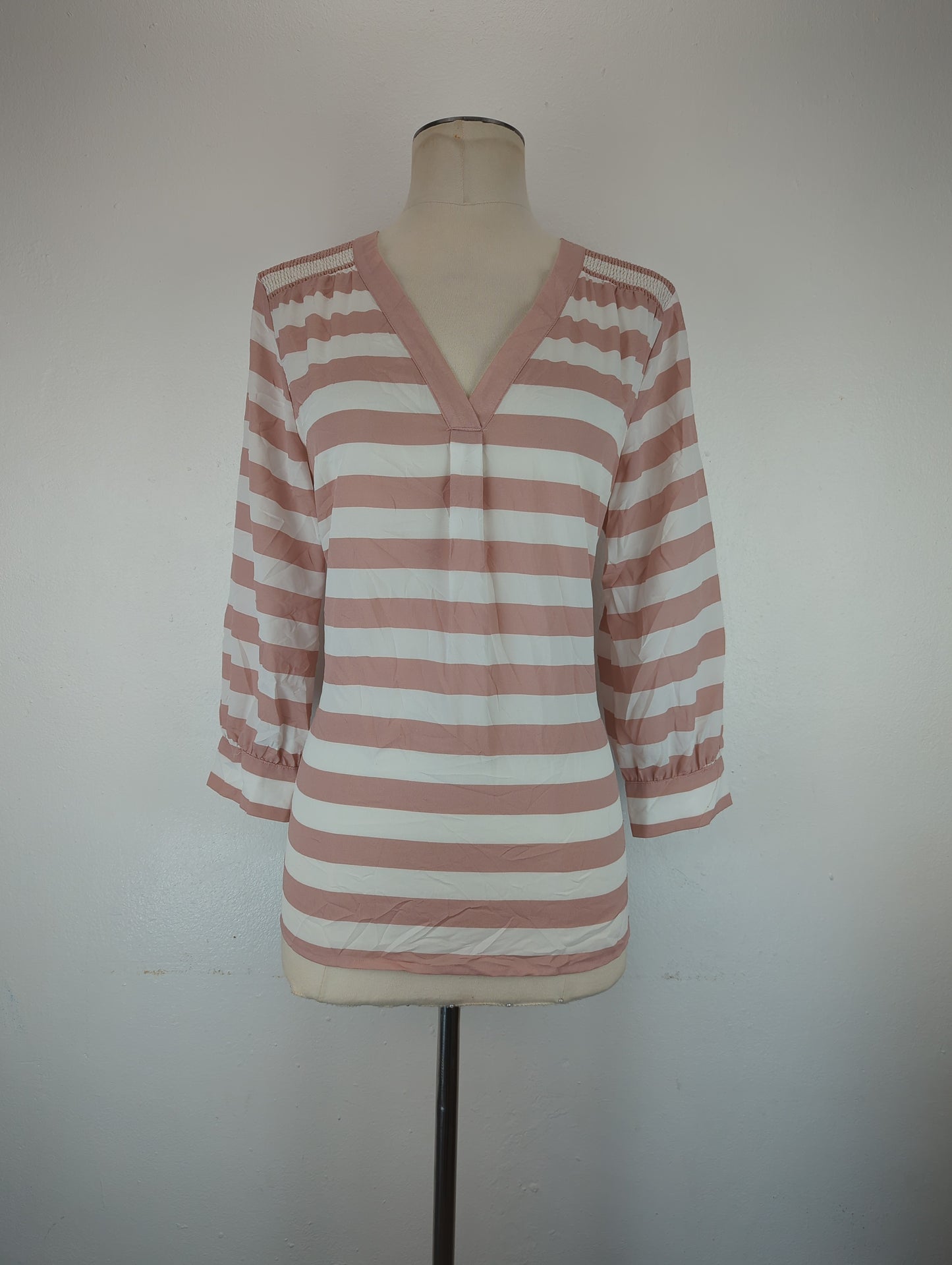 Blusa Nude de Rayas Viocet Claire