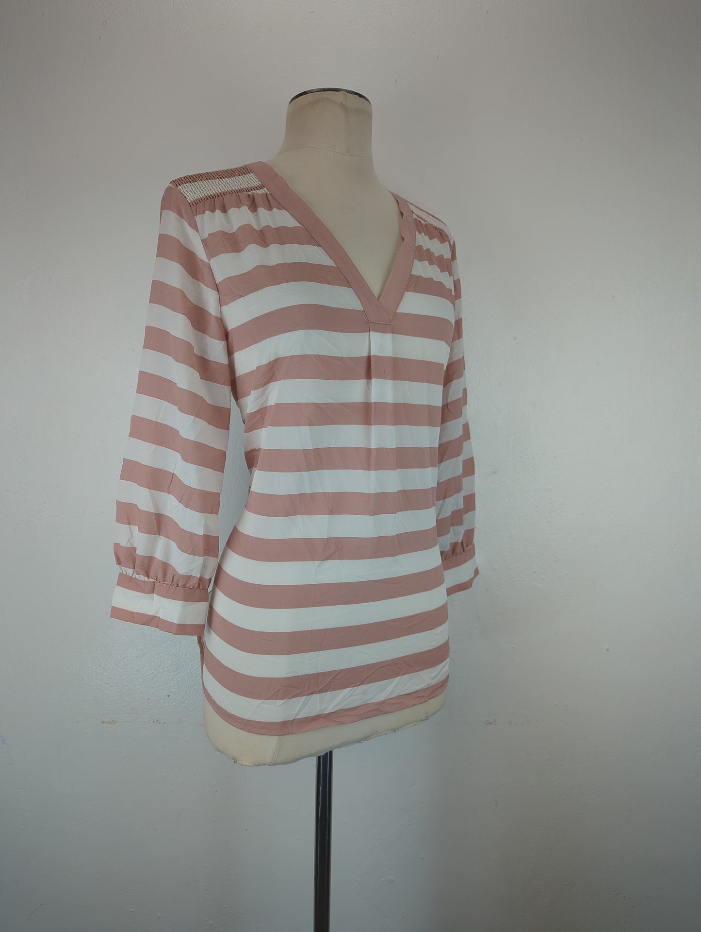 Blusa Nude de Rayas Viocet Claire