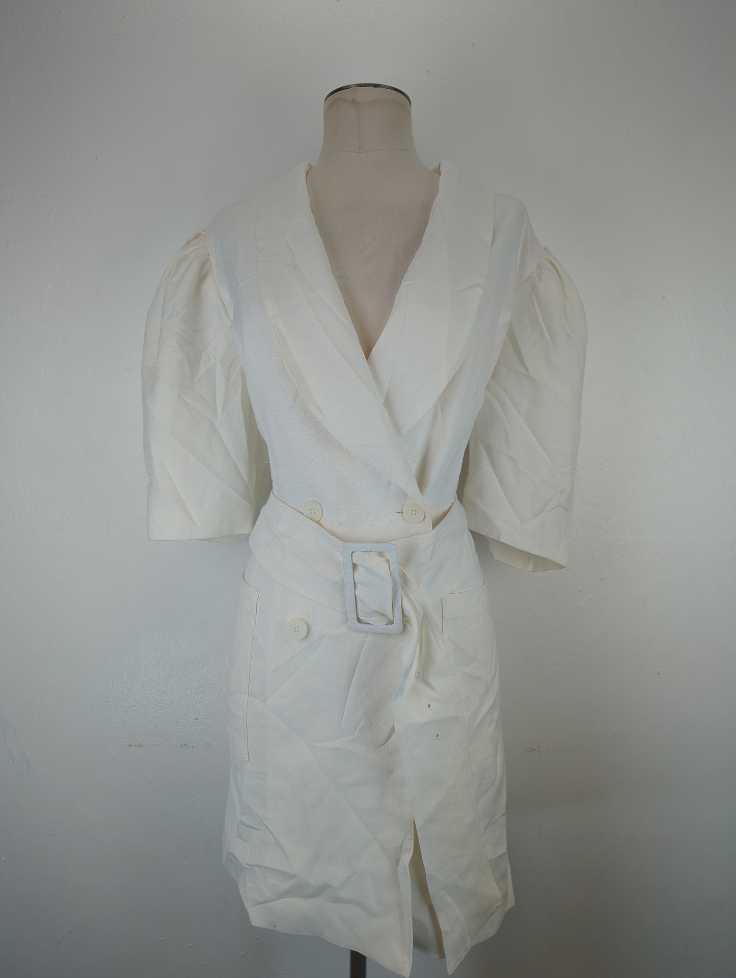 Vestido Tipo Blazer Blanco Express  Ladygang