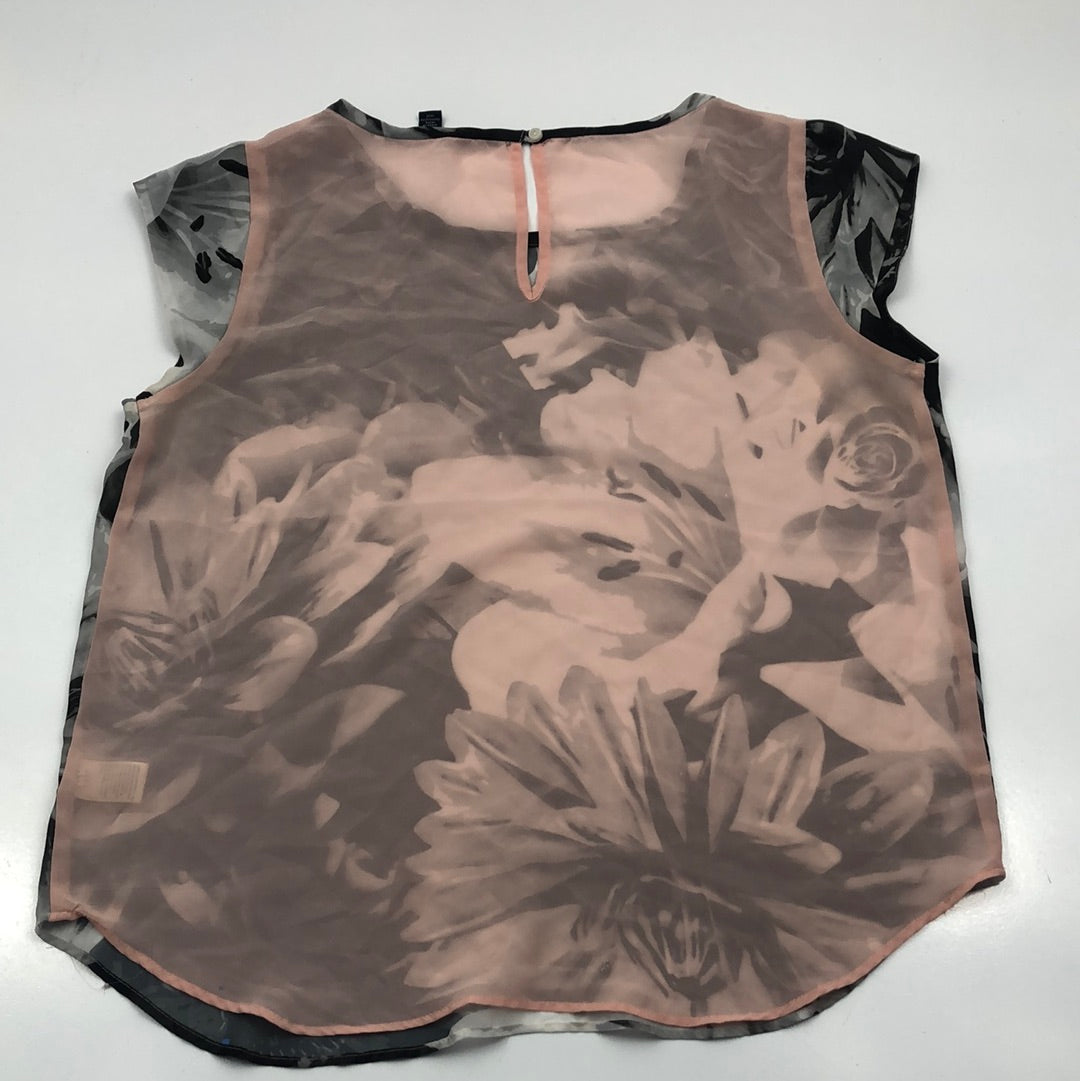 Blusa Negro de Flores American Eagle Outfitters