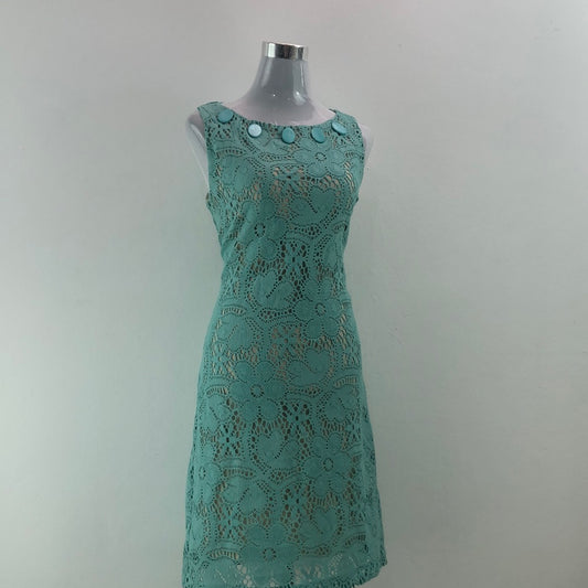 Vestido de Encaje Verde AK Anne Klein