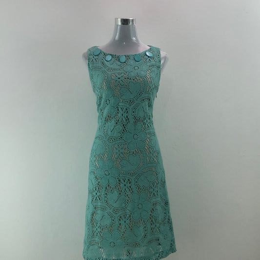 Vestido de Encaje Verde AK Anne Klein