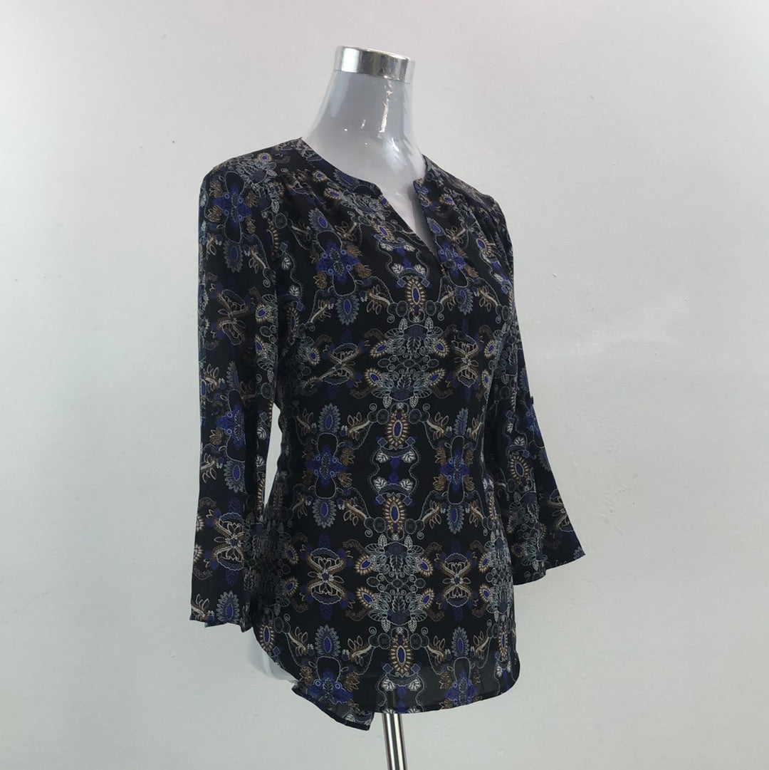 Blusa Floral Negro Faded Glory