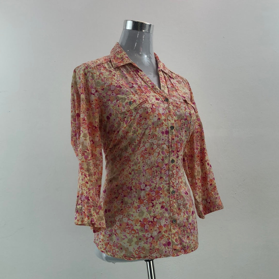 Camisa de Mujer  Floral Naranja Sonoma