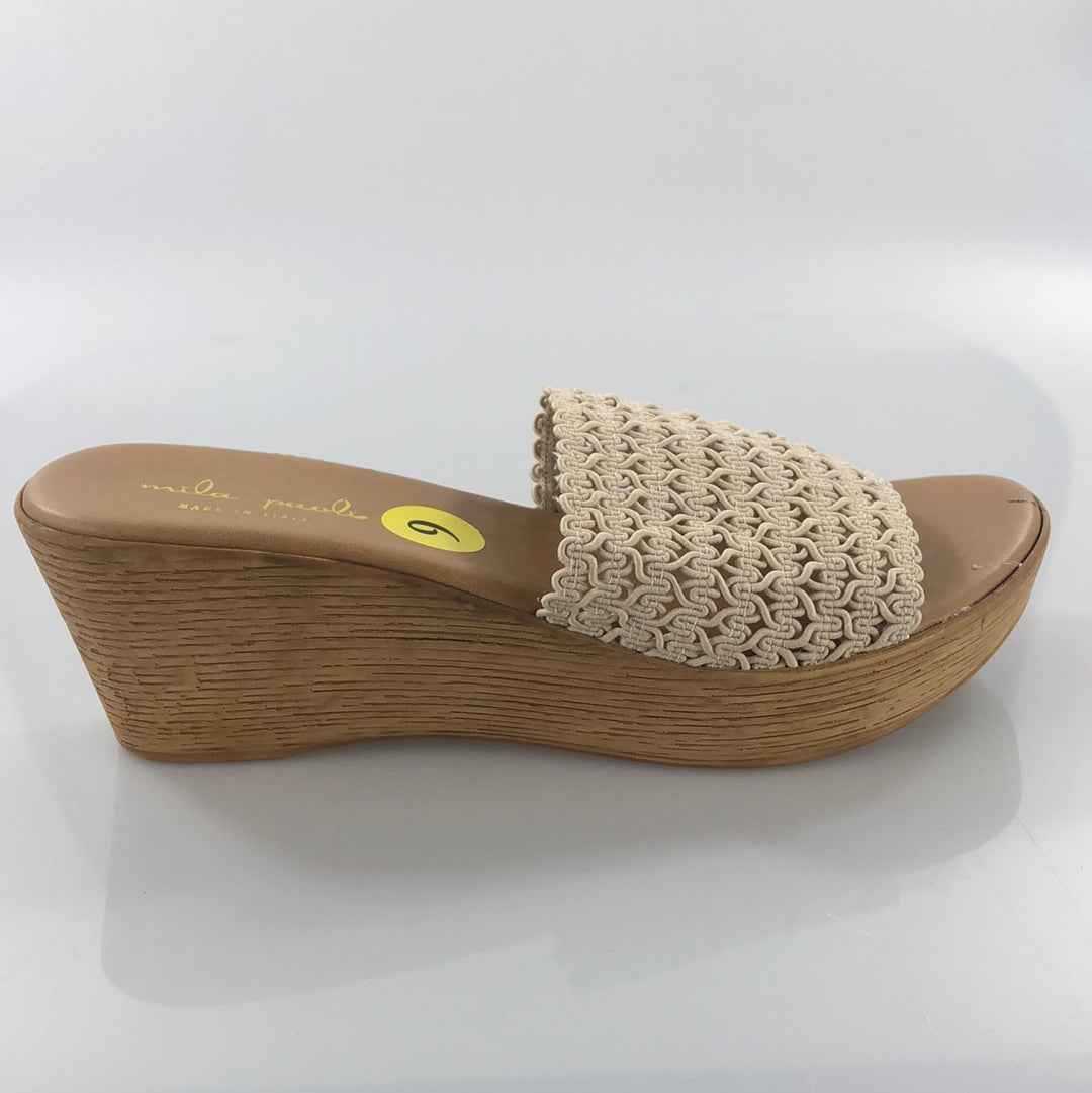 Zapatilla Plataformas Crema Mila Paoli